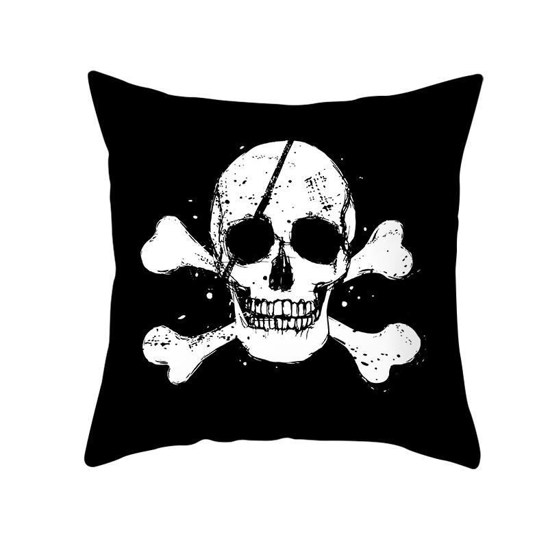 Sofa Cover Pillowcase Car Cushion Throw Home Decor Halloween Skull