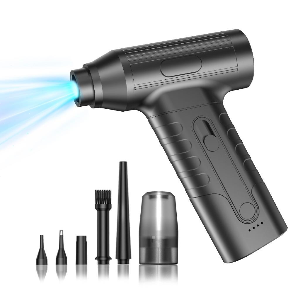 

Мини-турбовентилятор, мощный уличный ручной пылесос для продувки и всасывания воздуха, портативный высокоскоростной вентилятор Aluminum alloy model чёрный