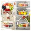 Serving Tray with 5 Dividers Lid Double-Walled Ice Tray Fruits Vegetables Shrimp Cocktails Party Appetizer Platter Snack Server