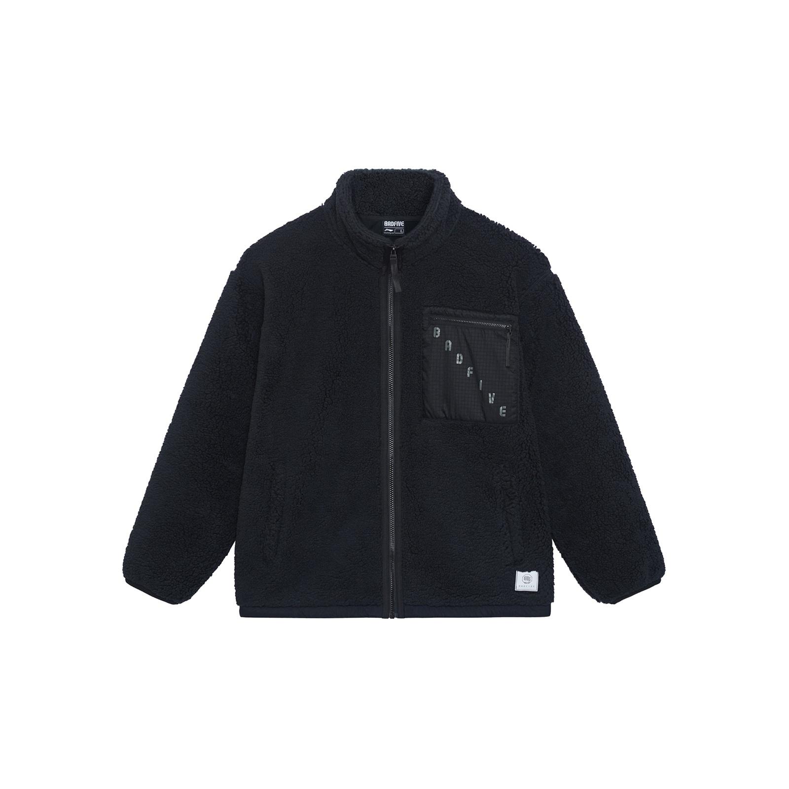 Li-Ning BadFive Pocket Polar Fleece Jacket Black Men s AFDSA67-4 XL