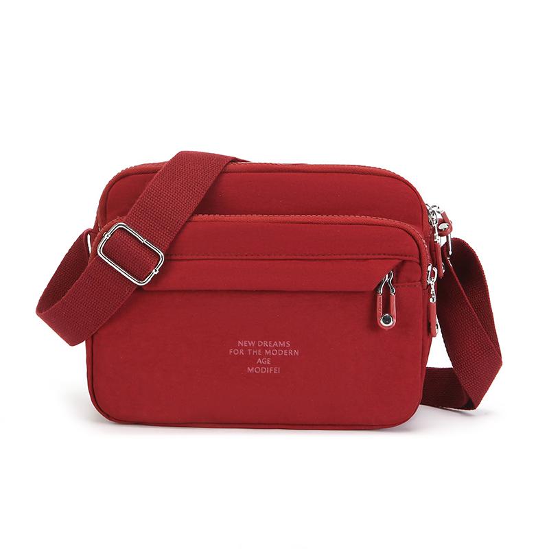 Сумка через плечо Легкая Водонепроницаемая Женская Маленькая Квадратная Сумка Кошелек для монет красный