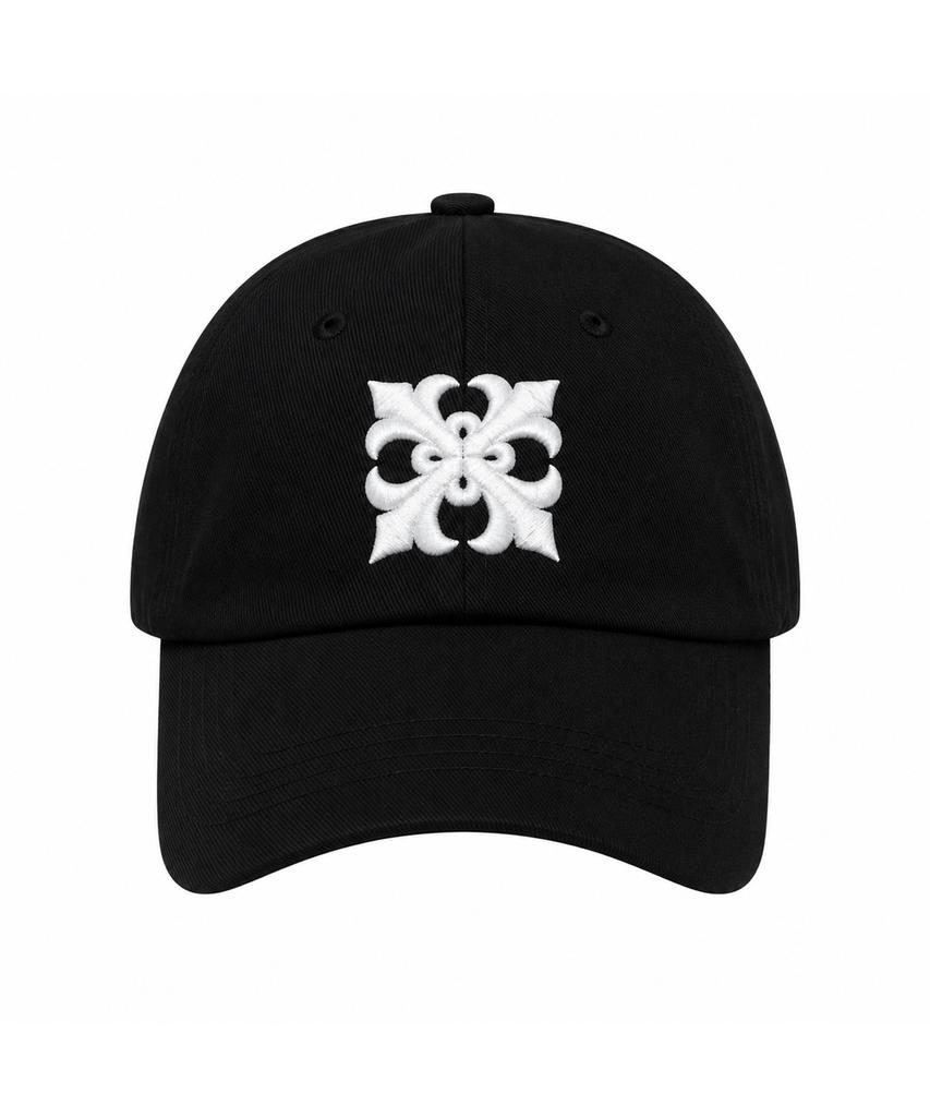 LANARCHIVE [8016] Cross Logo Ball Cap - Black (White)