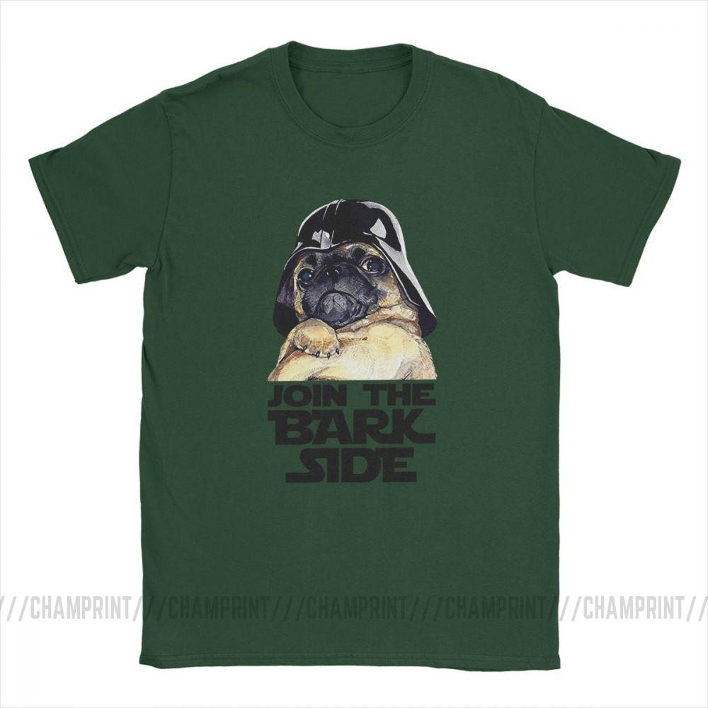 Join The Bark Side Pug Lover Funny T Shirt For Men Dog Puppy Short Sleeve Clothes