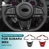 Real Hard Carbon Fiber Sticker For Subaru WRX/ WRX STI 2024 Car Steering Wheel Button Interior Trim Cover Accessories