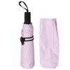 Folding Umbrella Black Rubber Steel UV Protection 3 Folds Sun Umbrella for Sunny Days Rainy Days Pink with Silicone