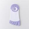 Five-Finger Socks Women'S Stockings Spring And Summer Thin Cotton Sweat-Absorbing Anti-Take-Off Socks Invisible Socks Shallow Mouth Boneless Toe Socks