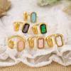 Square Inlaid Zircon Open Ring Women's Fashion Light Luxury High-end Jewelry Gift