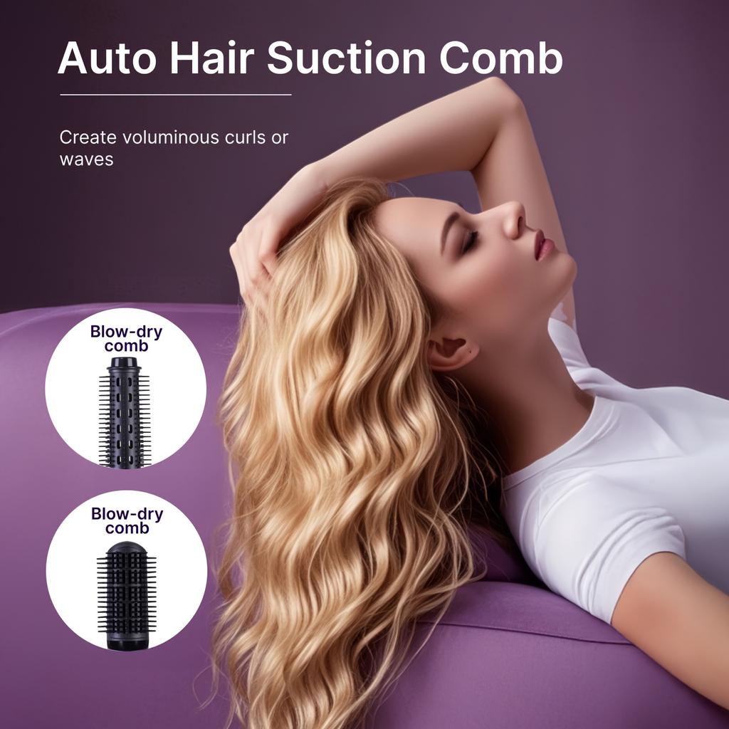 Uscător de păr electric 6 în 1 Perie cu aer cald Multifuncțional Placă de îndreptat părul Ondulator cu ioni negativi Uscător de păr Set de styling