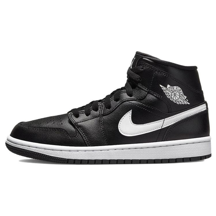 New JORDAN 1 Mid Black White Women's DV0991-001