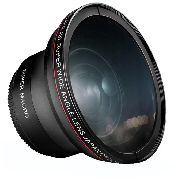 49/52/55/58mm Professional Wide Angle Lens Macro Portion 0.43x for Photography