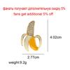 Blucome Rhinestone Banana Brooch Fruit  Brooches for Women 2023 New Fashion Jewelry Pin