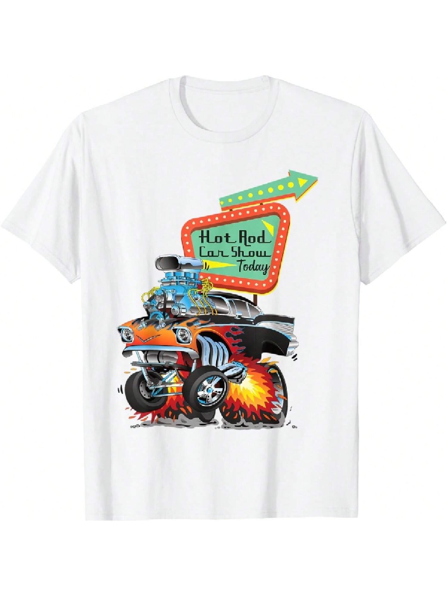 Hot Rod Retro Roadside Billboards Vintage Fifties Signage T-Shirt S разноцветный