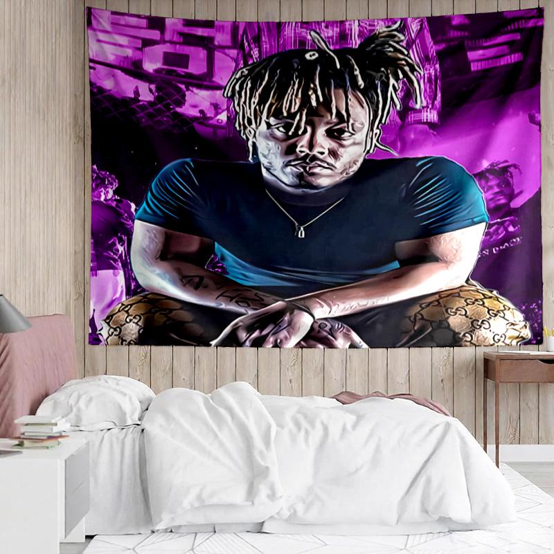 Juice WRLD Tapestry for Bedroom Aesthetic Classroom Tapestries Wall Hanging for Living Room Dorm Office,Ideal Creative Gift