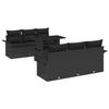 Ensemble de canapé jardin vidaXL 7 pièces avec coussins Noir Rattan Poly, Canapé jardin 2 places vidaXL avec rangement &amp; 3356946