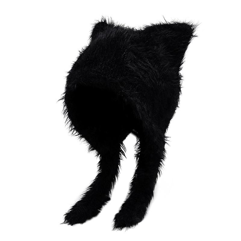 Plush Bear Hat Women's Autumn Winter Hat Ear Protection Hat Warm Wool Hat
