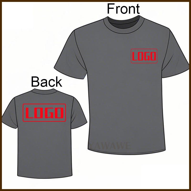 For men Photo Print Minimalist summer t shirt Your Image Text Here Short Sleeve Graphic Tailor made ONeck Solid Color tops