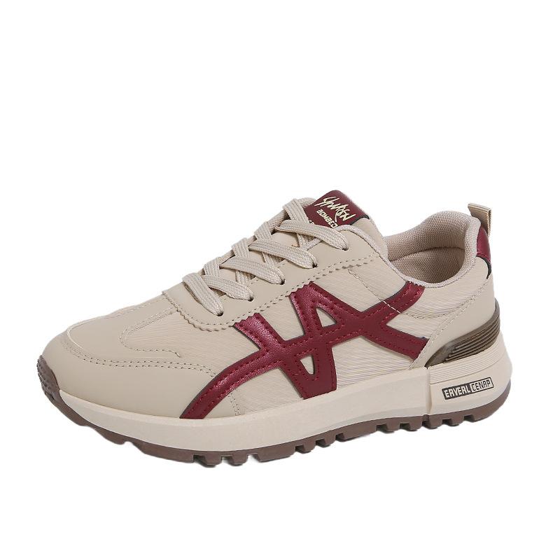 

2025 Forrest Gump shoes women s autumn new Korean version ins female students leisure sports versatile board shoes street shot 5102 40 бордовый