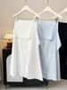 Design-Inspired High-Waisted Ruffle Ribbon Midi Skirt for Women - Summer Irregular A-line In Pure Color