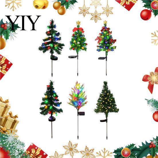 Energy Efficient Solar Yard Decor Powered Christmas Tree Lights, Outdoor Waterproof LED Artificial Tree, Winter Festive Patio Lighting 8 Modes