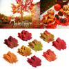 50Pcs/Pack Leaf Simulated Maple Leaves Plants Stacked Maple Leaves  Thanksgiving