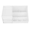 Cosmetic Desktop Storage Box Large Capacity Compartmental Design Small White Cosmetics Storage Box with Drawer