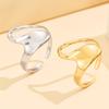 Stainless Steel Geometric Twisted Adjustable Ring