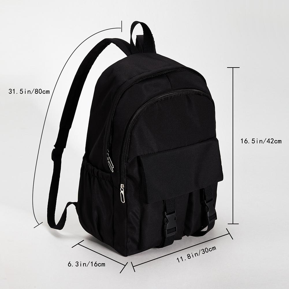 Sweet Soft Sister Solid Color Large Capacity Student Schoolbag School Season New College Students Ins Backpack Teen Girls Boys