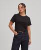 SALON DE YOHN Basic Short Sleeve Crop T_ Black