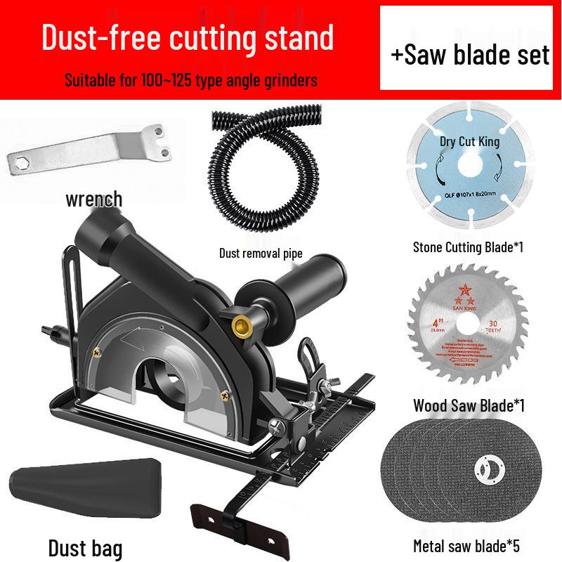 Electric Saw Slotting Base & Dust Cover for Angle Grinder Modification