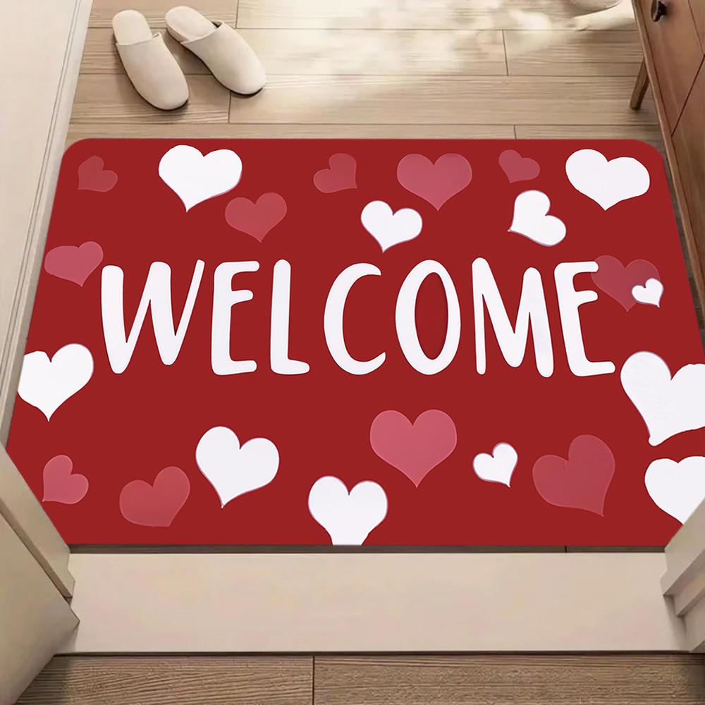 

Love Heart Carpet Mat Rug Home Decoration Living Room Bedroom Modern Floor Decor Rugs Kitchen Mat Door Mat Home Welcome Mat 50X80cm