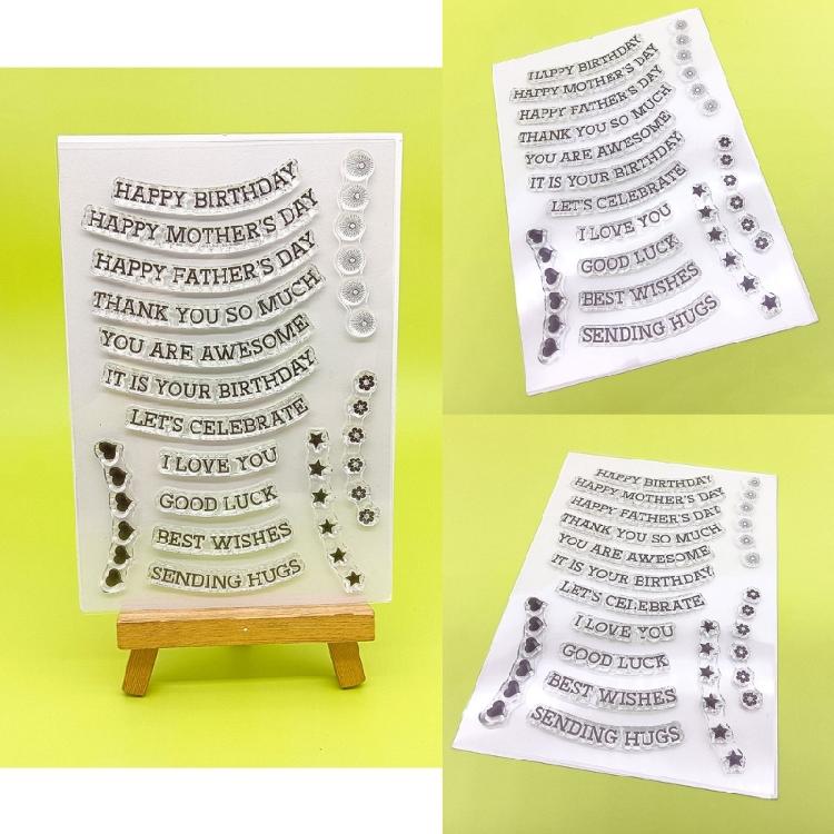 Clear Stamps Silicone Stamp Cards Stamps with Patterns 3D Scrapbooking Stamps