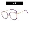 Square hollow flat mirror new anti-blue glasses frame European and American plain face high-end sense versatile glasses frame women