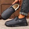 Men's Winter Warm & Comfortable SlipOn Snow Bootslike Soft Sole & Ankle-High Boot Design