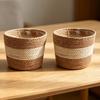 Flowerpot Leak-Proof Mess-Free Hand-Woven Plant Pot Wet Soil Resistant Planter Multipurpose Garden Storage Basket