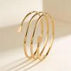 European & American Hollow Three-Layer Metal Arm Cuff - Punk Style.