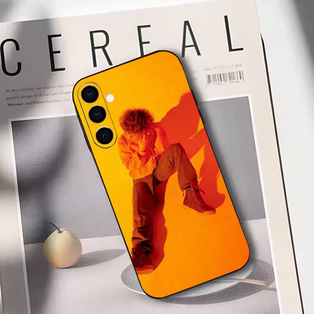 Japanese Urban Aesthetic Phone Case Black Silicone Soft For Samsung Galaxy A73,A72,A71,A70,A53,A52,A51