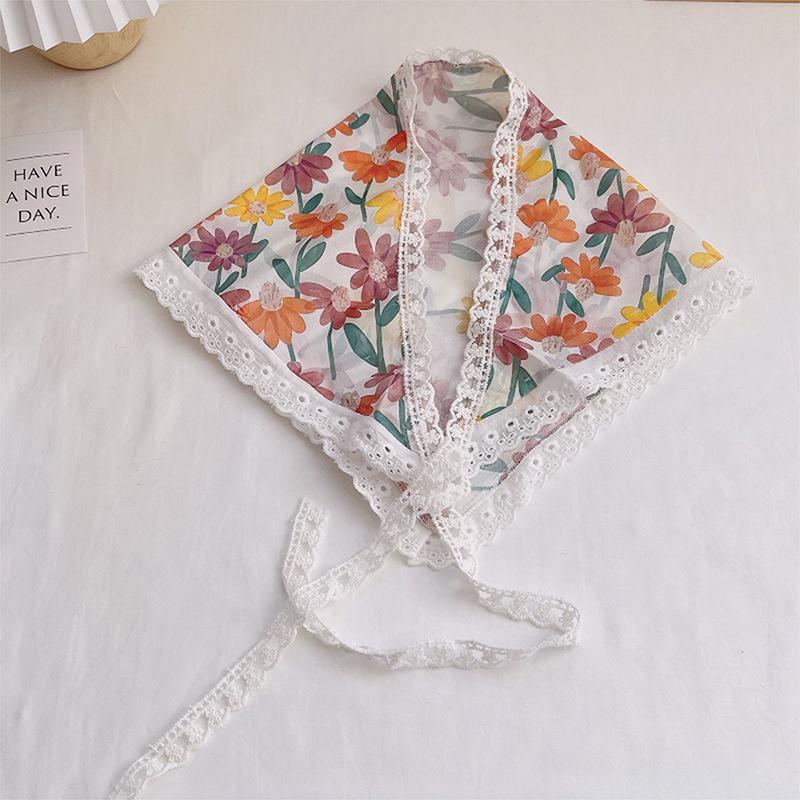 Kvinner Blonder Trekantskjerf Søte Jenter Solskjermingsskjerf Vår Sommer Fransk Strandstil Hårbånd Vintage Kvinne Dame Muslimsk Hijab