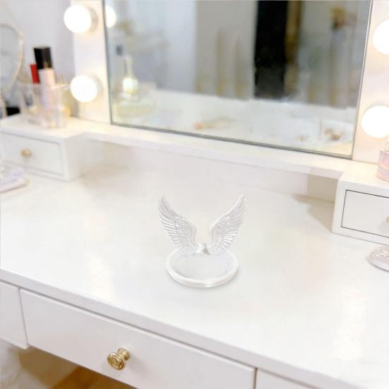 Angel Wing Jewelry Tray, 3D Printed Wings Trinket Holder Dish, Decorative Vanity Organizer Plate for Earrings, Rings, Small Items
