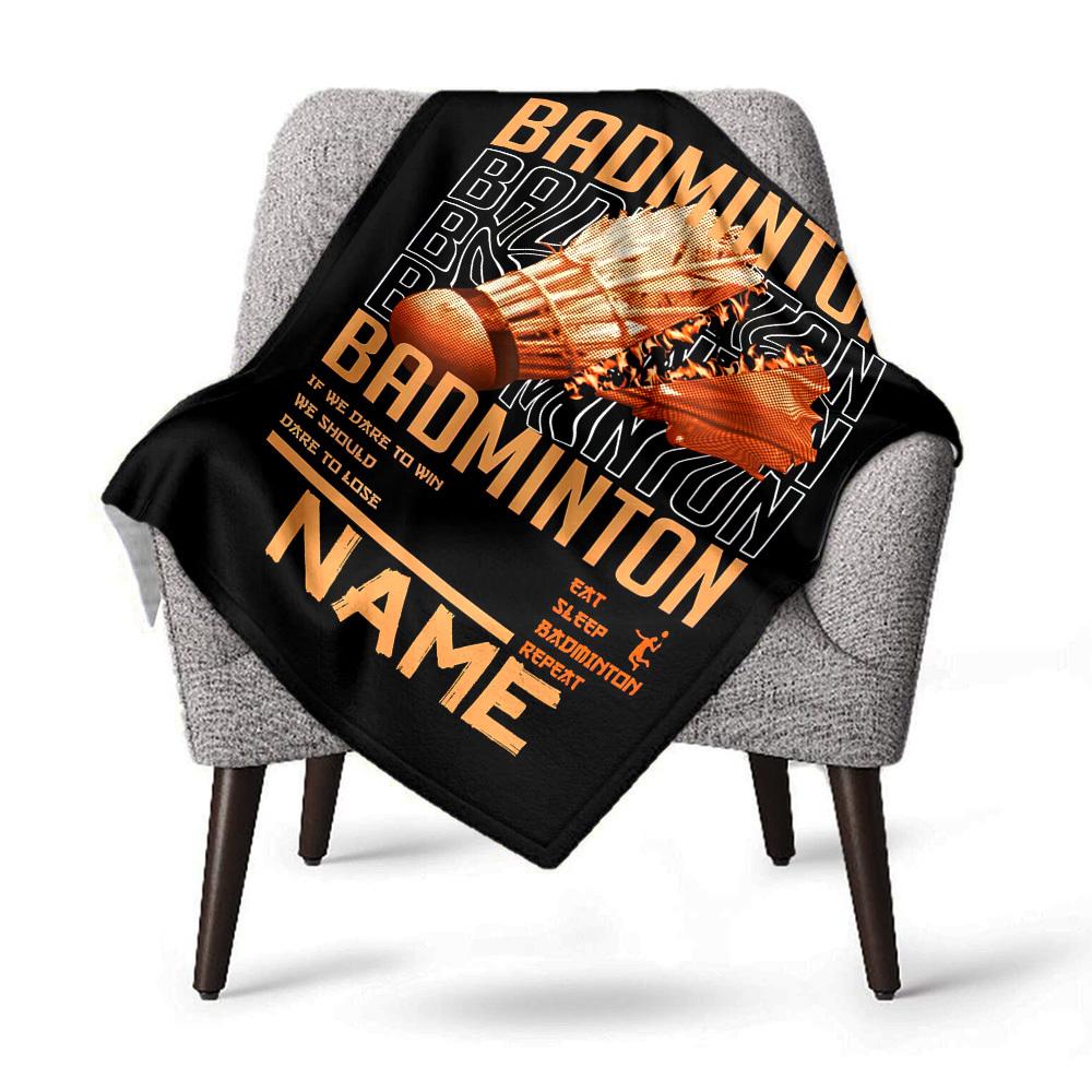 Badminton Theme Home Customize Your Name Blankets Comfortable Soft Lightweight Allseason Multipurpose Blanket For Picnics Sofas Offices Beds Living