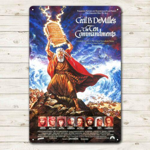 The Ten Commandments Movie Metal Poster Tin Sign  20x30cm Collectable Platealuminum 20x30cm（7.8x11.8inch）
