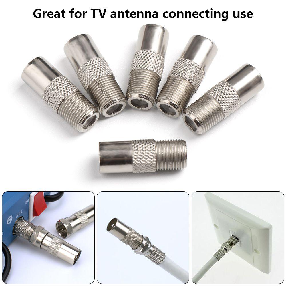 10Pcs/lot Aerial Male Adapter Satellite Coax Connector F Female To TV Male Converter Practical Electrical Equipment Parts