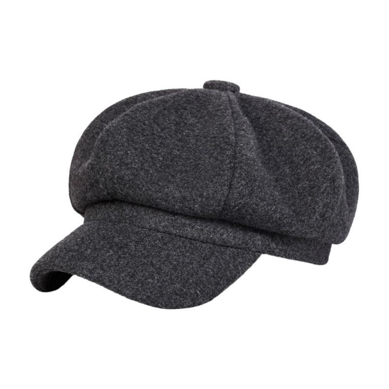 Soft Warm Winter Painters Cap With Solid Color Cotton Newsboys Cabbie Hat For Women Casual Outfit Everyday Essential