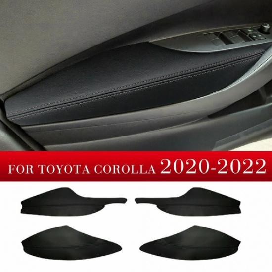 4Pcs For Toyota Corolla - Interior Door Armrest Handle Cover Leather