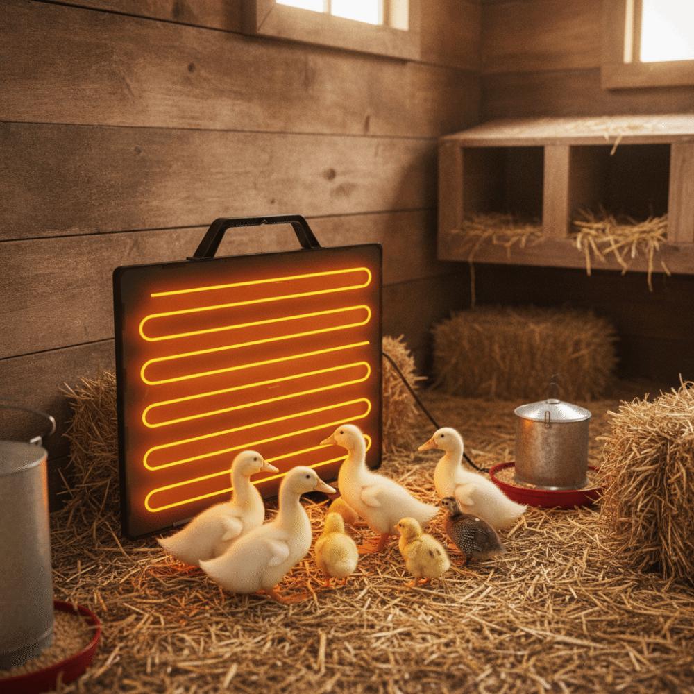 Quiet Chicken Coop Heater Automatic Brooder Heating Plate Portable Heating Pad Kennel
