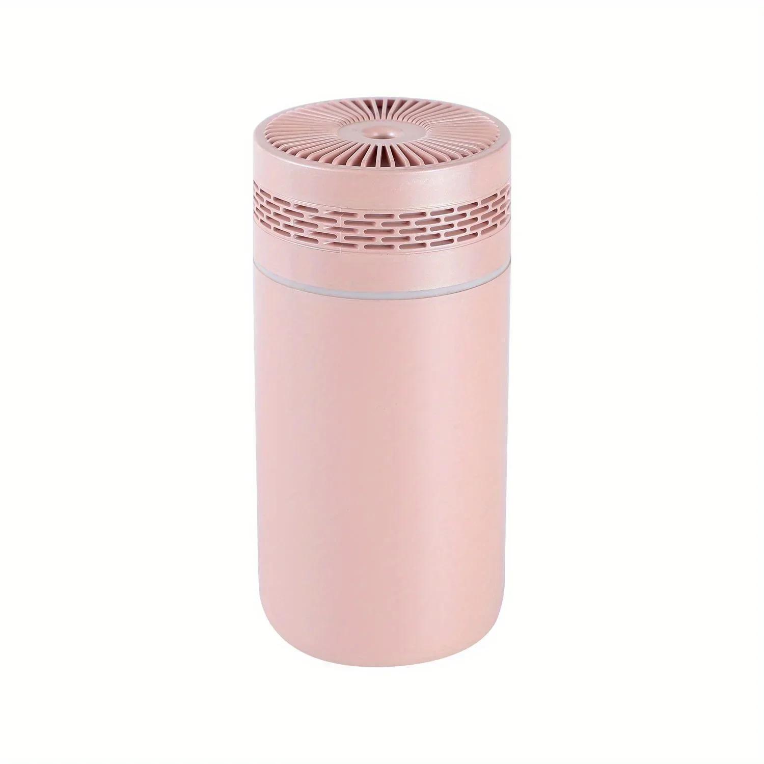 

250ml Spray Mist humidifier Double Wet Mini air humidifierPortable LED light розовый
