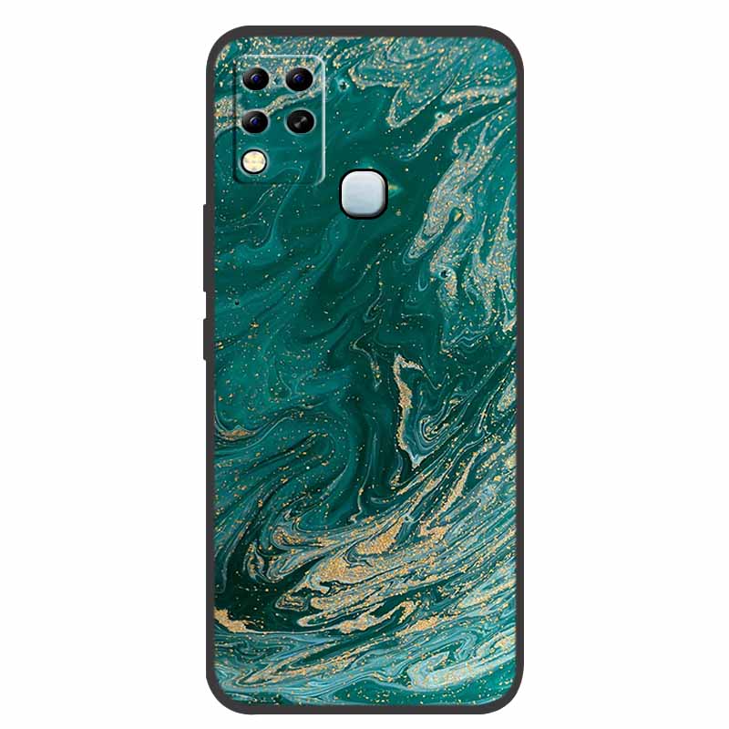For Infinix Hot 11 G37 Case X689F Marble Silicone Protective TPU Soft Back Cover for Infinix Hot11 G37 128GB Funda Cartoon Coque