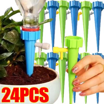 4-24PCS Automatic Drip Irrigation System Self Watering Spike for Flower Plants Greenhouse Garden Adjustable Auto Water Dripper Device