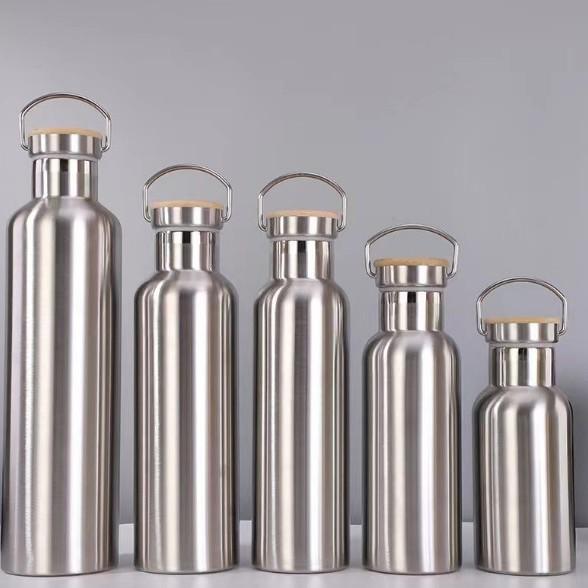 Stainless Steel Thermos Water Bottle Leak-proof Double Wall Large Capacity Wide Mouth Sports Water Bottles For Cycling