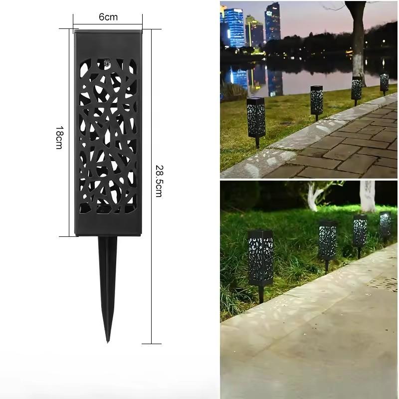 Waterproof Solar Lawn Lights Decorative Cutout Pattern LED Garden Lights Auto on Off Sensor Outdoor Landscape Lighting Pathways