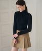 Deuloupisumeon Pintuck Turtleneck Long Sleeve Top [Ivory]
